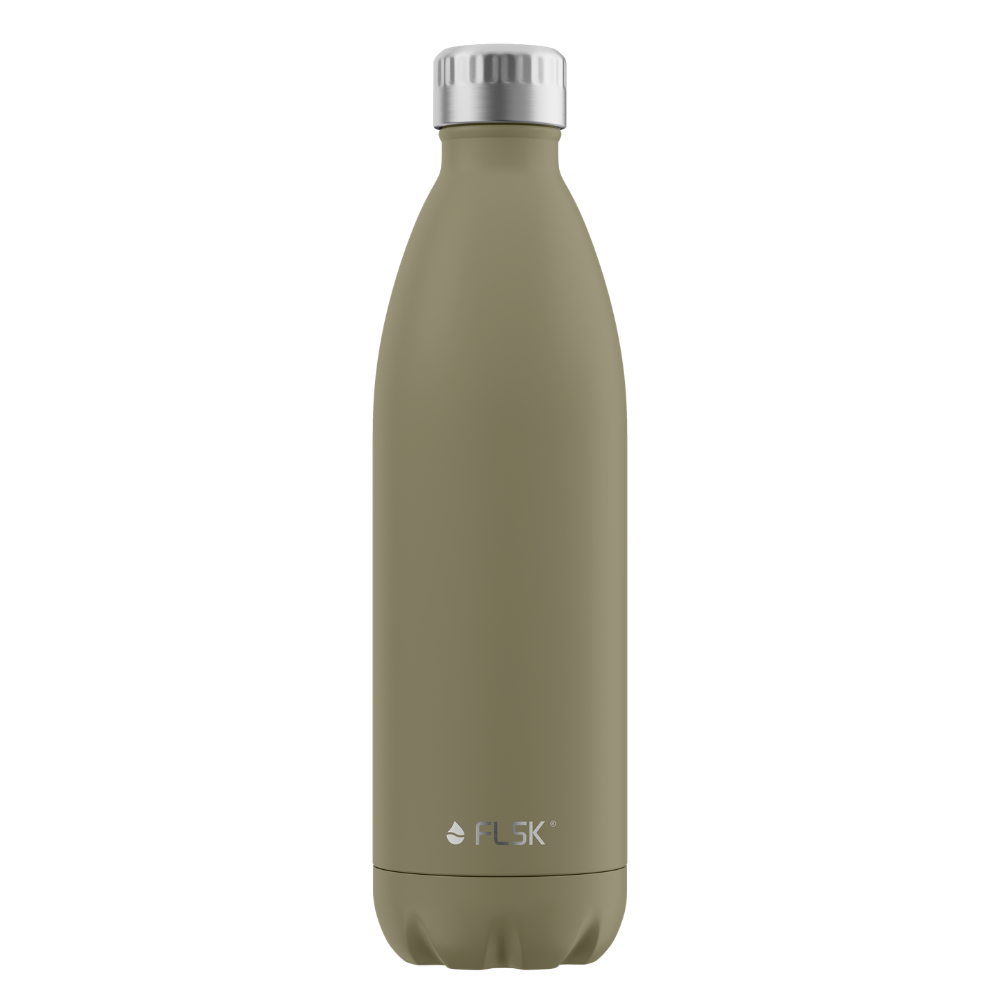 FLSK Trinkflasche 1000 ml khaki aus Edelstahl