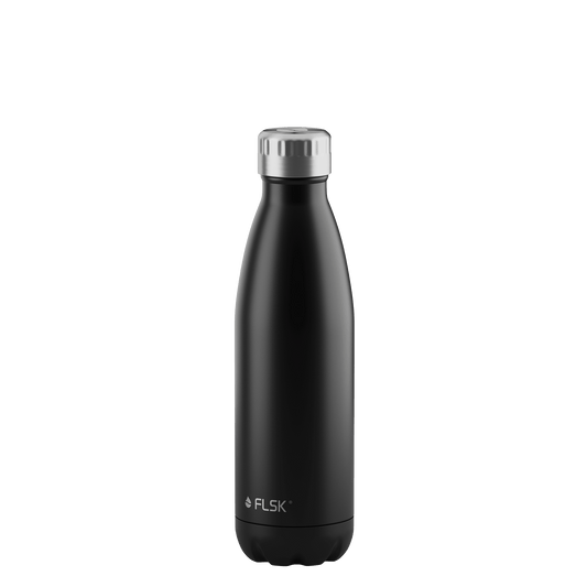 FLSK Trinkflasche aus Edelstahl black 500 ml