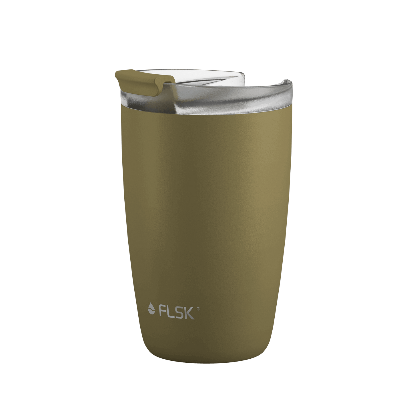 FLSK Kaffeebecher 350 ml khaki aus Edelstahl
