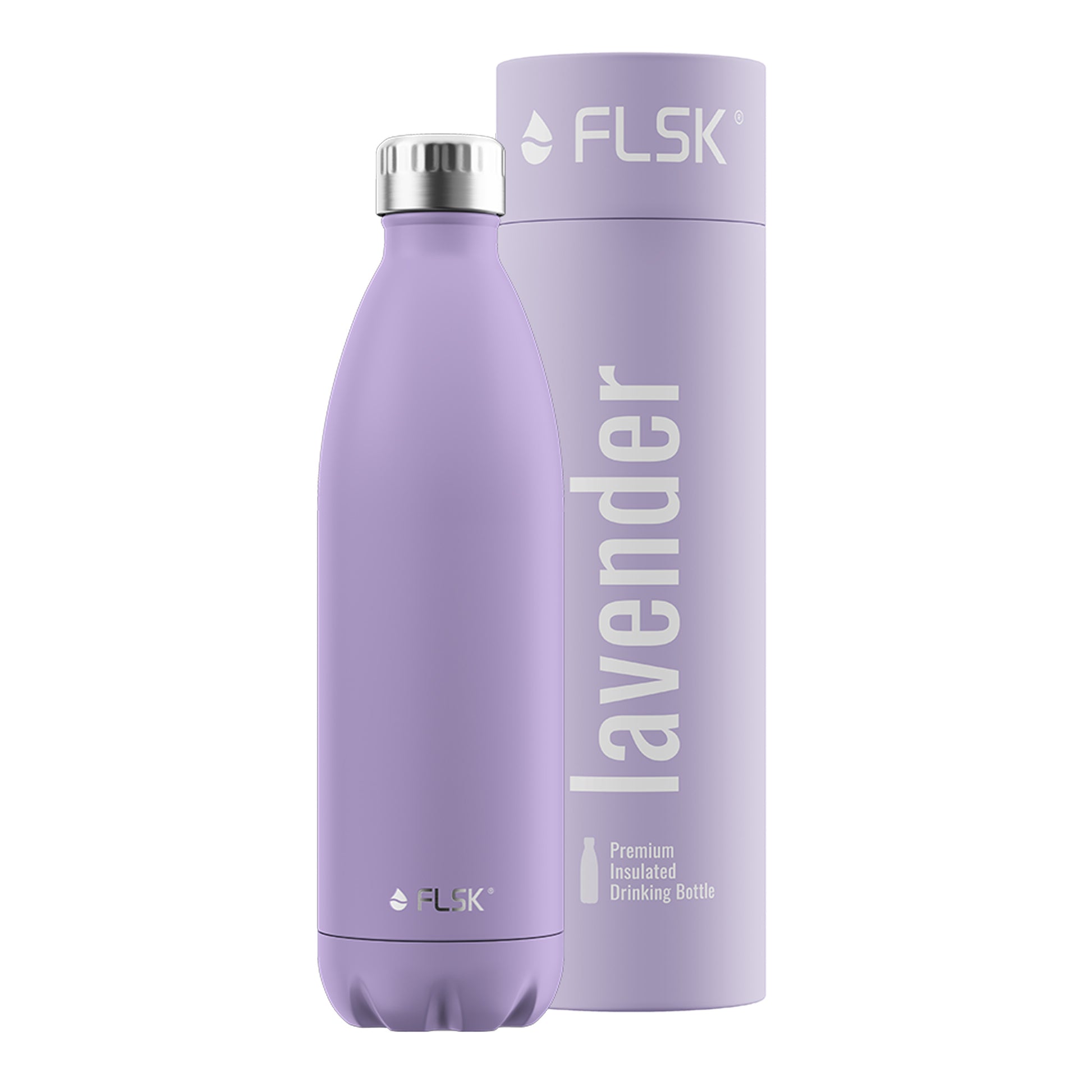 FLSK Trinkflasche aus Edelstahl lavender 1000 ml