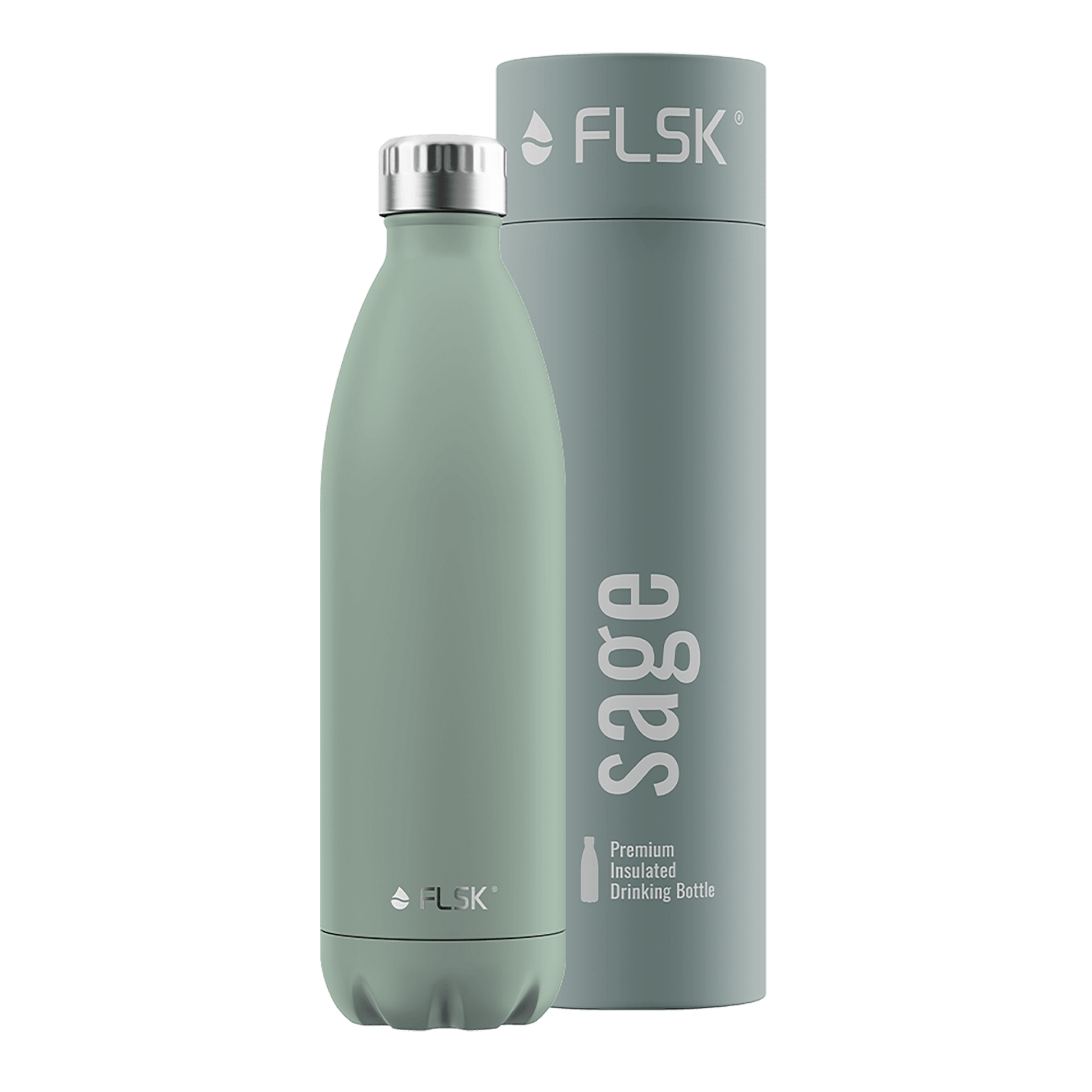 FLSK Trinkflasche 1000 ml aus Edelstahl sage