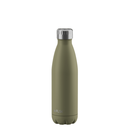 FLSK Trinkflasche 500 ml khaki aus Edelstahl