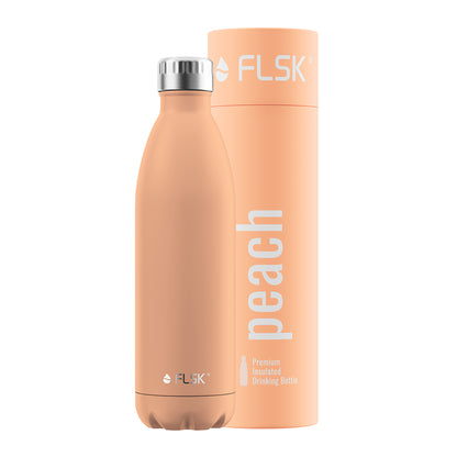 FLSK Trinkflasche aus Edelstahl peach 750 ml