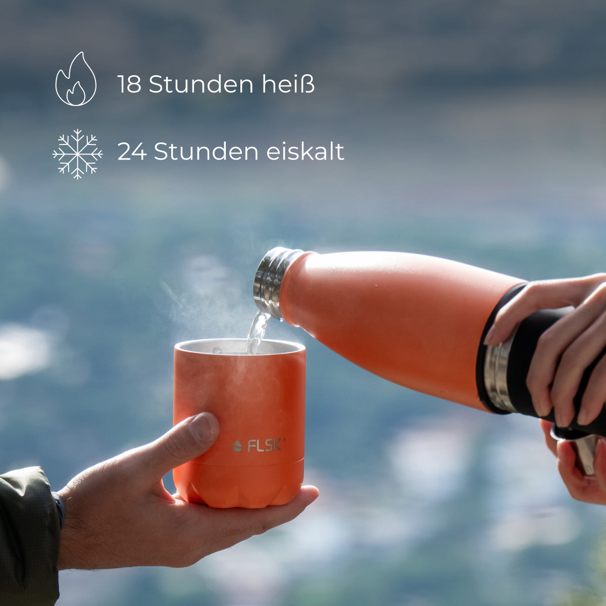 Doppelte Trinkflasche 600 Ml – Mit 2 Fächern, Silikon-Griff, Auslaufsicher, Für Sport & Outdoor