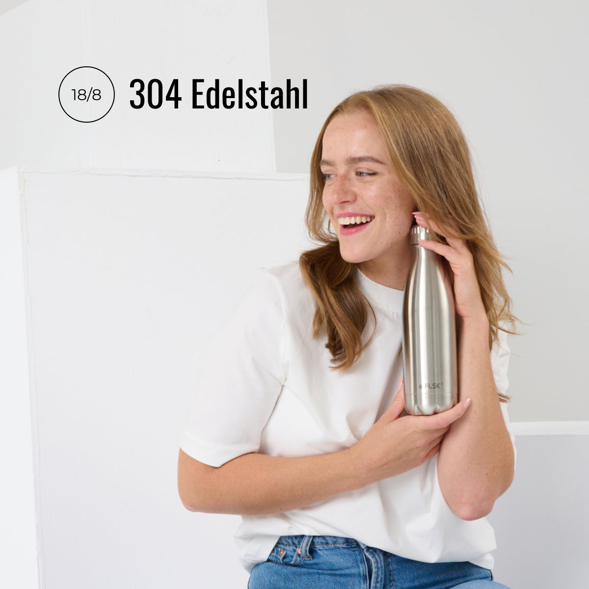 FLSK Trinkflaschen aus hochwertigem Typ 304 Edelstahl