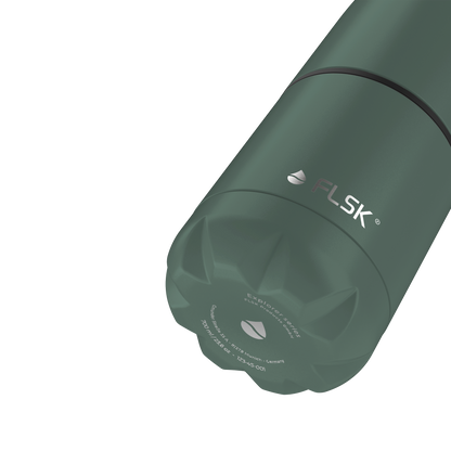FLSK Trinkflasche mit Becher aus Edelstahl ridge green