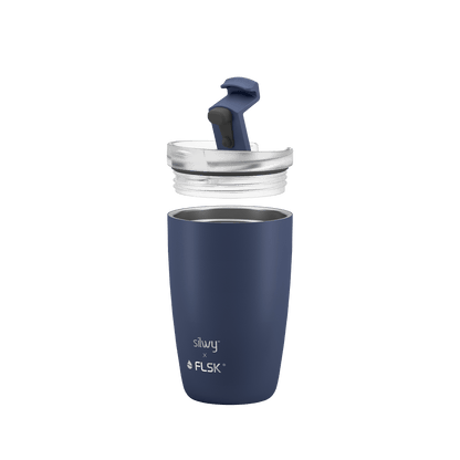 FLSK x silwy Kaffeebecher 350 ml midnight aus Edelstahl magnetisch